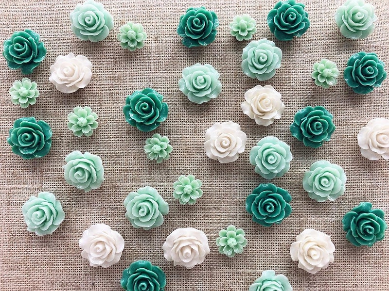 Temoyj 24Pcs Decorative Pushpins,Cork Board Tacks,Bulletin Board Tacks,Thumb Tack Decorative for CorkBoard, Office Organization or Home, Green - Image 1